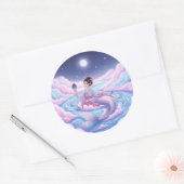 Mondlichtreflektion Runder Aufkleber (Umschlag)