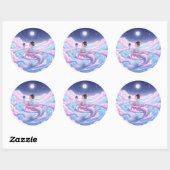 Mondlichtreflektion Runder Aufkleber (Blatt)