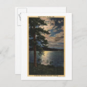 Mondlichtsicht auf den See Postkarte (Vorne/Hinten)
