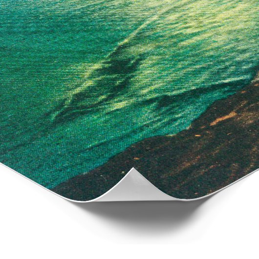 Mondlichtsicht auf die Vue de l'EauSanta Cruz, CA Poster (Ecke)