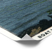 Mondlichtsicht auf See, Bootsanlegestelle und die Poster (Ecke)