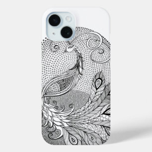 Mondlichtsilber und weißer Pfau Case-Mate iPhone Hülle