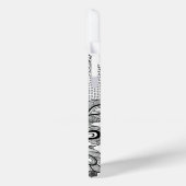 Mondlichtsilber und weißer Pfau Case-Mate iPhone Hülle (Rückseite / Links)