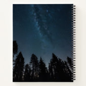 Mondlichtwaldweg mit Feuerwerken Notizblock (Rückseite)