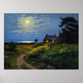 Mondlichtweg bis Ostseehaus Poster