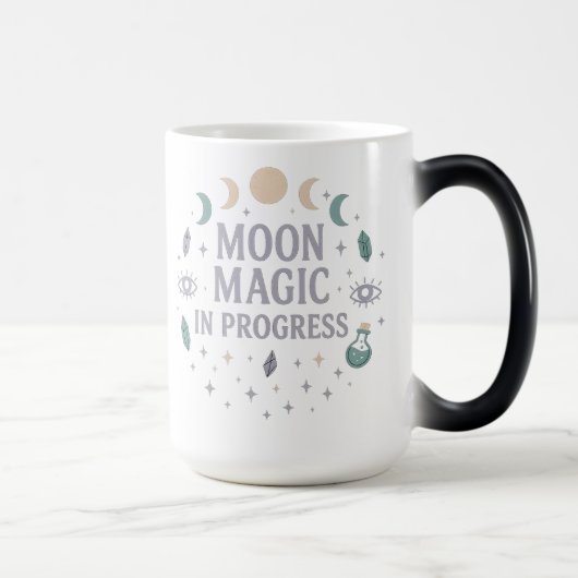 Mondmagie in Arbeit Celestial Witch Boho Dekor Verwandlungstasse (Rechts)