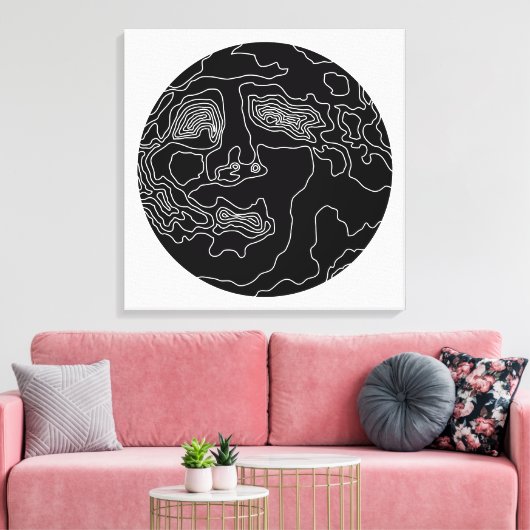 Mondmann Leinwanddruck (Insitu (Wohnzimmer))