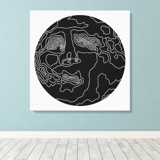 Mondmann Leinwanddruck (Insitu (Holzboden))