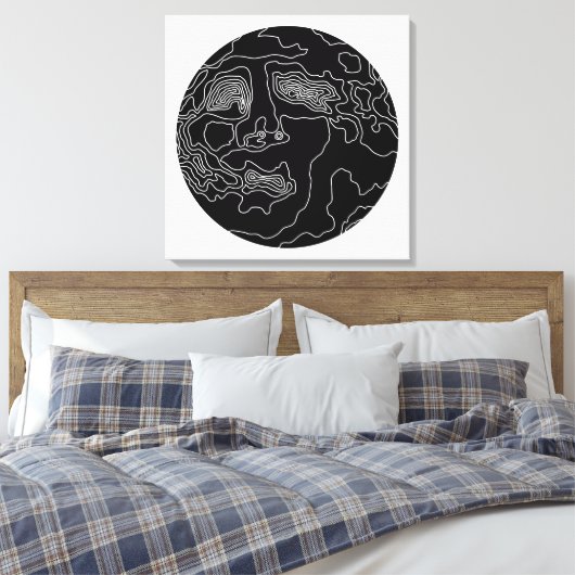 Mondmann Leinwanddruck (Insitu (Schlafzimmer))