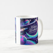 Mondmond, Sterne, Planeten Galaxie Kaffeetasse (VorderseiteRechts)