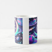 Mondmond, Sterne, Planeten Galaxie Kaffeetasse (Mittel)