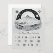 Mondmond-Zyklus der Mondphase 2024 südliche Hemisp (Vorne/Hinten)