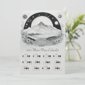 Mondmond-Zyklus der Mondphase 2024 südliche Hemisp Einladung (Stehend Vorderseite)