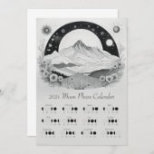 Mondmond-Zyklus der Mondphase 2024 südliche Hemisp Einladung (Vorne/Hinten)