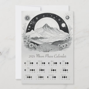 Mondmond-Zyklus der Mondphase 2024 südliche Hemisp Einladung