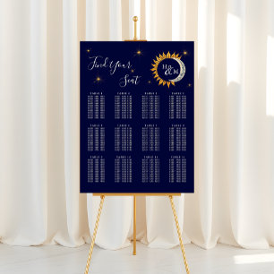 Mondmondkarte für Hochzeitssafeln Poster