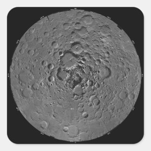 Mondmosaik des Nordpolargebiets des m Quadratischer Aufkleber