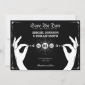 Mondmystische Zauberhandhochzeit Einladung (Vorderseite)