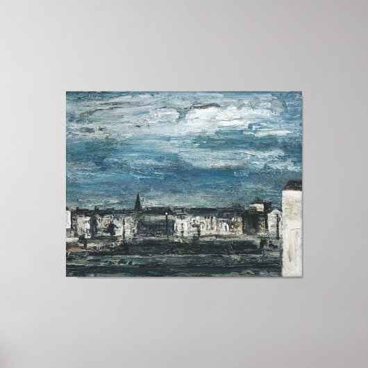 Mondnacht am Murufer in Graz Leinwanddruck (Vorderseite)