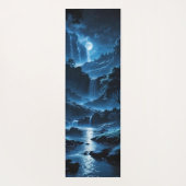 Mondnacht am Wasserfall Yogamatte (Rückseite)