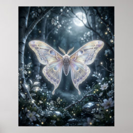 Mondnacht der Seidenspinnerin Poster