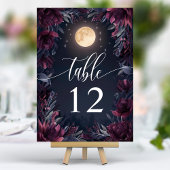 Mondnacht-Garten-Hochzeit Tischnummer