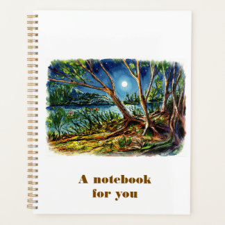 Mondnacht Notizbuch Planer
