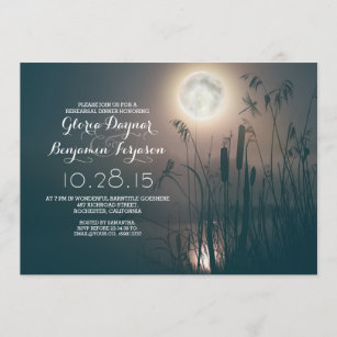 Mondnachtlibelle &water Gras-Probenabendessen Einladung