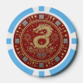 Mondneujahrs-Drache 2026 Custom Pokerchips (Vorderseite)