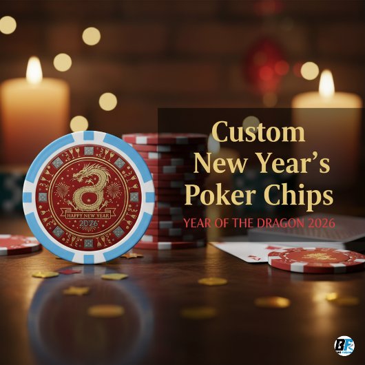 Mondneujahrs-Drache 2026 Custom Pokerchips