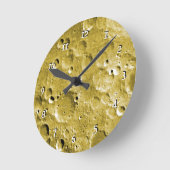 Mondoberfläche Runde Wanduhr (Winkel)