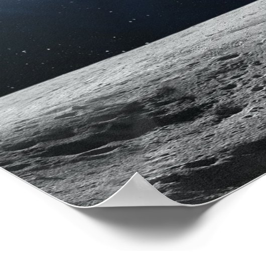 Mondoberfläche und Erde Poster (Ecke)