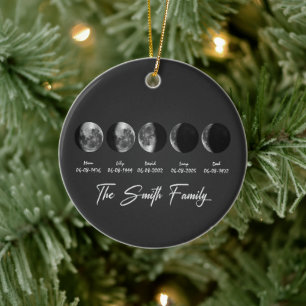 Mondphase Die Familie Smith – Benutzerdefinierte N Keramik Ornament