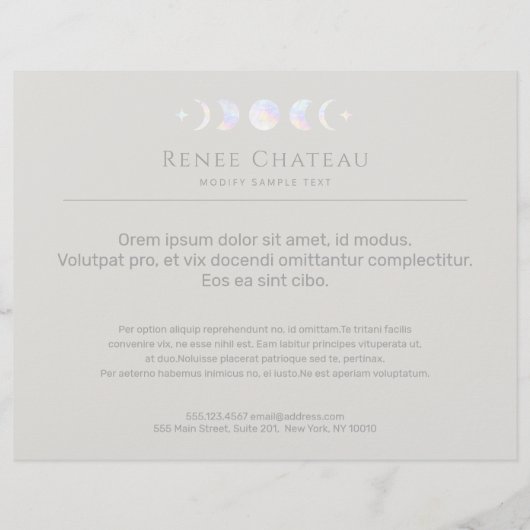 Mondphase Flyer (Hinten)