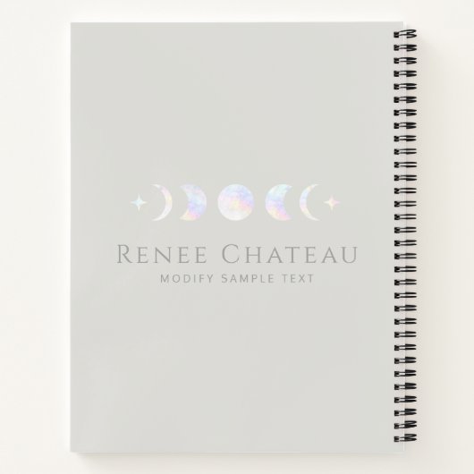 Mondphase Notizblock (Rückseite)