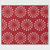 Mondphasen, astrologisch, Gold, rot, Himmelfahrt Geschenkpapier (Flach)