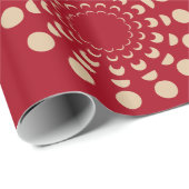 Mondphasen, astrologisch, Gold, rot, Himmelfahrt Geschenkpapier (Rolleneckpunkt)