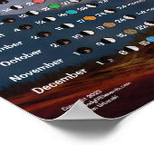 Mondphasen-Astronomie-Kalender 2024 Poster (Ecke)