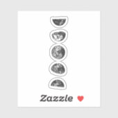 Mondphasen Aufkleber (Blatt)