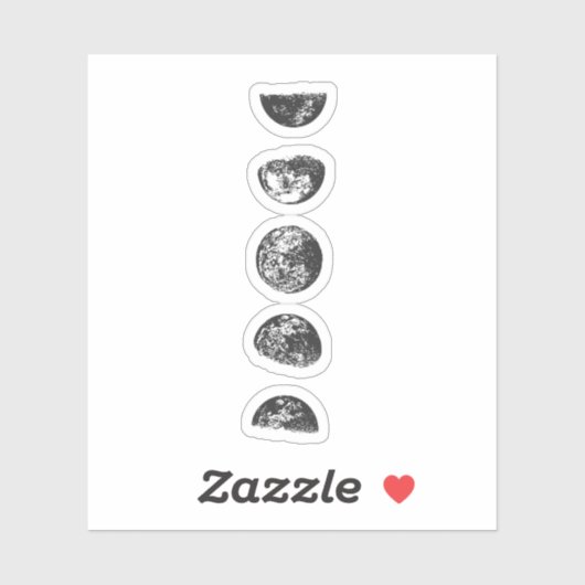 Mondphasen Aufkleber (Blatt)