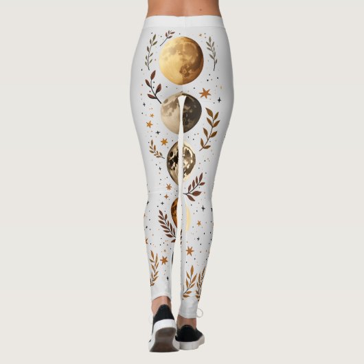 Mondphasen Botanische Leggings (Rückseite)
