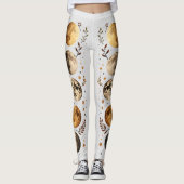 Mondphasen Botanische Leggings (Vorderseite)