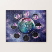 Mondphasen-Chart-Magnet mit Lebensbaum | Celest Puzzle (Horizontal)