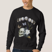 Mondphasen des Mond-Blumen-Schmetterlingskuppels Sweatshirt (Vorderseite)