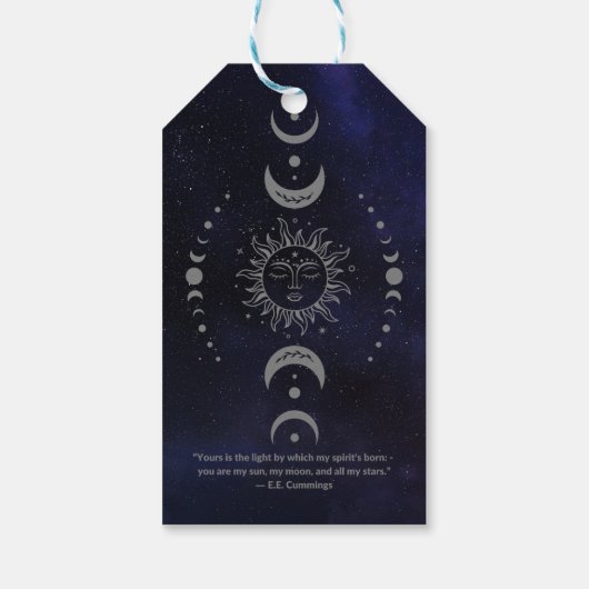 Mondphasen Geschenkanhänger (Rückseite)