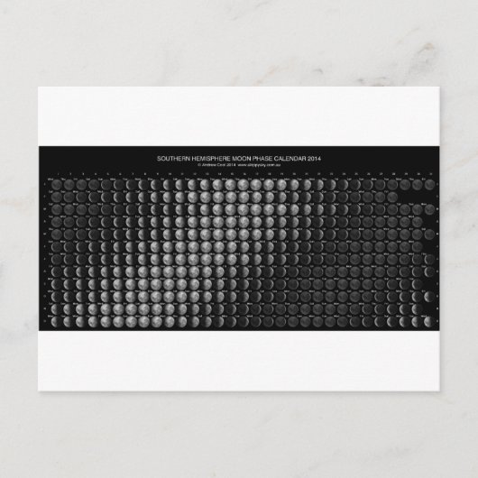 Mondphasen-Kalender 2014 Nordhalbkugel.png Postkarte (Vorderseite)