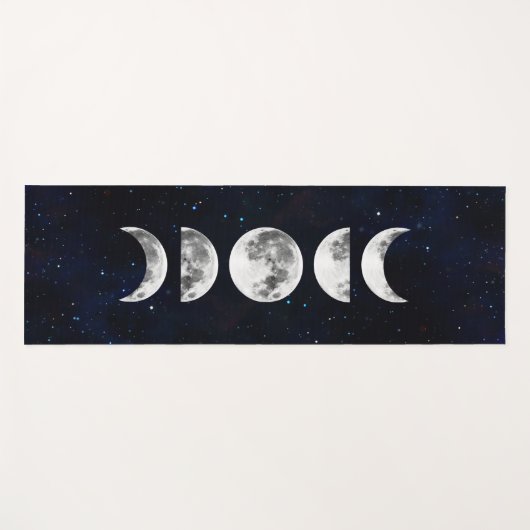 Mondphasen kosmisch yogamatte (Vorderseite (Horizontal))