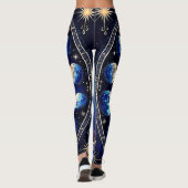 Mondphasen Kristall Kosmos Leggings (Rückseite)