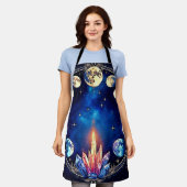 Mondphasen Kristall Kosmos Schürze (Getragen)