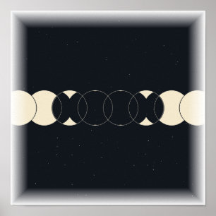 Mondphasen - Lunar-Zyklus Poster